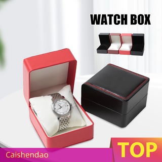 reloj caja de almacenamiento con almohada solo reloj de regalo casos de joyería brazalete pulsera reloj caja de regalo para hombres mujeres
