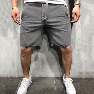 pantalones cortos para hombres sueltos casual fitness running pantalones cortos de los hombres de verano de color sólido delgado transpirable deportes pantalones cortos