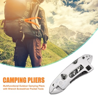 (superiorcycling) alicates multifuncionales para acampar al aire libre con llave destornillador herramientas de bolsillo