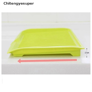 chitengyesuper - plato de filtro para cubiertos de cocina, plástico, escurridor de platos