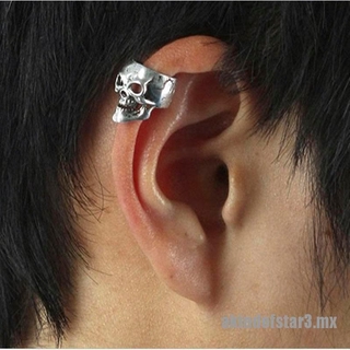 akin🎀 1/2/4 pcs Fashion Gothic Punk Vintage Skull Ear Cuff Wrap Clip on Earring No Piercing