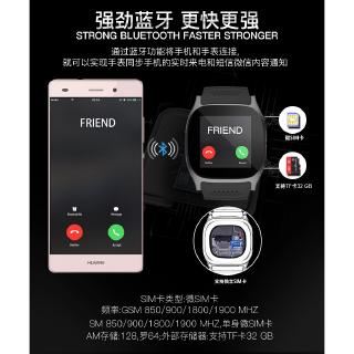 T8 Bluetooth tarjeta inteligente teléfono reloj deportivo pasos Android Smart Watch lWi6 (4)