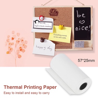 ele_5 rollos impresora térmica papel impresión instantánea etiqueta para impresora fotográfica 57x25mm