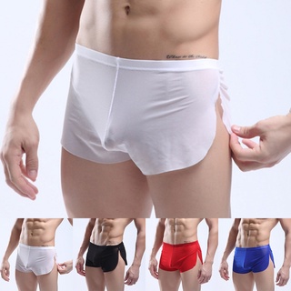 Calzoncillos Para Hombre Pantalones Cortos Split Elástico Troncos Breve Bikini Ropa Interior