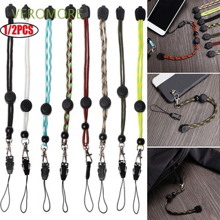 VEROMORE 1/2pcs Ajustable Tactial Flashlight Strap 31cm Torch Camera Anti-lost Lanyard Sling Bottle Phone Kits Black Paracord Accessories Outdoor High Quality EDC Outdoor Tool