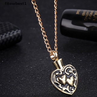 Fbmx Stainless Steel Heart Urn Pendant Cremation Ashes Memory Necklace Glory