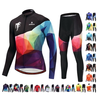2022 nuevos hombres ropa de ciclismo + bicicleta moutain conjunto de manga larga + secado rápido transpirable pro maillot de ciclismo + pantalones con acolchado de gel 20d