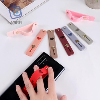Lansel soporte Universal para teléfono/banda de mano/soporte de agarre de anillo de dedo/soporte creativo de silicona Color caramelo