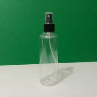 Botella de spray de 250 ml. Tapón de spray negro transparente