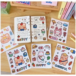 planilla stickers cute kawaii stickers de moda bunny and bear