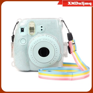 [nljmq] crystal mini cámara bolsa de fotografía bolsa para fujifilm instax mini 8, mini 8+, mini 9 cámara de película instantánea +