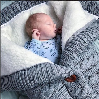 Cobertor de bebê de malha, enrolador macio para bebê recém-nascido, bolsa de dormir, envelope de algodão para carrinho, acessórios (2)