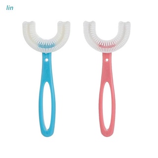 lin en forma de u cepillo de dientes manual de silicona bebé yoothbrushing artefacto cuidado oral