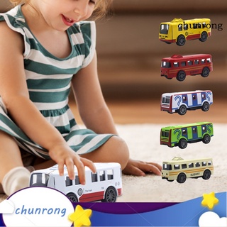 Chunrong 6 pzas juguete educativo para niños 1: 60 Tram Modelo Pint-redondo trasero
