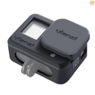 Estuche De silicona flexible lapt Ulanzi G8-3 con Lente De cámara Cap Droproof Vlogging jaula Kit compatible con Gopro Hero 8 negro