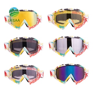 LESAA 373 Motocross Skiing Goggles Graffiti Frame Motorcycle Dirt Bike Eyewear