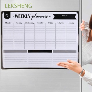 leksheng - pizarra blanca magnética multiusos, diseño semanal y mensual, planificador de pizarra blanca, bloc de notas, calendario flexible, nevera, pizarra, pizarra de mensajes, nevera, pegatina