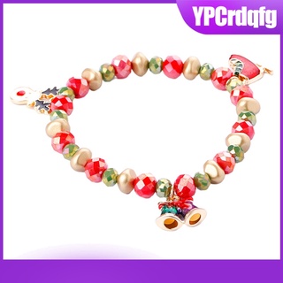 [venta caliente] santa muñeco de nieve pulsera charm pulsera colorida perlas perlas, colores mezclados para accesorios de joyería acción de gracias navidad