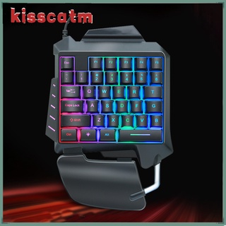 Hot teclado mecánico de 35 teclas con una mano/teclado para juegos/LED RGB/luz de fondo para Gamer