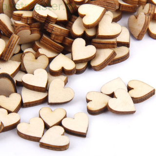 Set De rebanadas De madera/forma De corazón/Diy/200 piezas Para manualidades