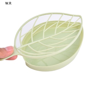 [w.r] portátil en forma de hoja de plástico jabonera antideslizante titular inodoro baño jabón bandeja (3)