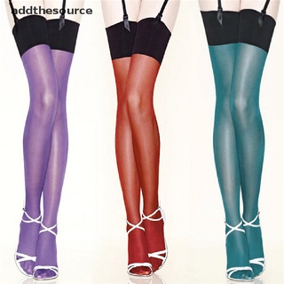 [Addthesource] Silk Stockings Stockings Thigh High Stocking Shine Multi-color Silk Stockings BFDX