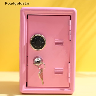 roadgoldstar ins caja de seguridad rosa decorativa caja de ahorros banco metal hierro mini dormitorio almacenamiento wdst