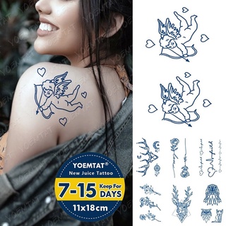 2pcs jugo tinta tatuajes arte corporal duradero impermeable temporal tatuaje pegatina japonesa carpa geisha tatoo brazo falso