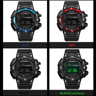 Reloj de pulsera deportivo de goma con pantalla LCD Digital impermeable a la moda para hombre sklybet.br (8)
