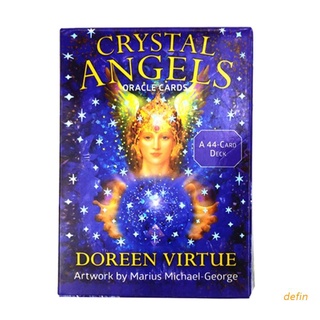 defin Crystal Angel Oracle Cards Family Party Board Game Divination Fate Full English 44 Cards Deck Tarot