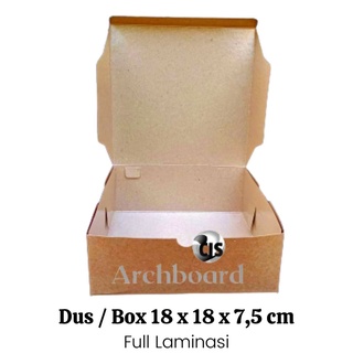 Caja/caja de Catering 18x18 x 7,5 cm/caja Snack 18x18x7,5 cm (25 piezas)