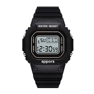 ❤[Spot] moda neutral digital impermeable reloj de ocio deportivo reloj multifunción calendario despertador cronómetro 4zRF