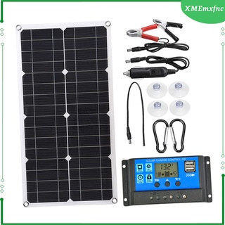 [xmemxfnc] 100watt 18v monocristalino de silicona panel solar módulo solar controlador de carga solar+placa solar conector extensión