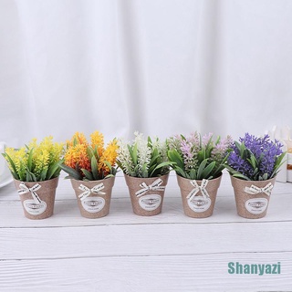 [shanyazi] plantas artificiales flores decorativas flores falsas mini maceta bonsai verde planta