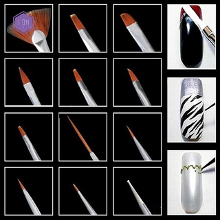 20 pzs juego de pinceles de pintura/herramientas de pintura para arte de uñas (9)