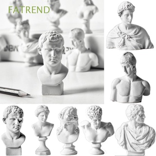 fatrend miniatura yeso retratos dibujo práctica famosa escultura yeso busto estatua decoración del hogar adorno de escritorio artesanía estilo nórdico mitología griega figura