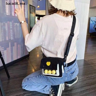 【lucaiit】 Female Canvas Bag Cartoon Chicken Messenger Bags For Women Student Cute Girl Bag [MX]