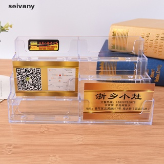 [sei2] nuevo 8 bolsillos de escritorio para tarjetas de visita, acrílico transparente, encimera, soporte mx65