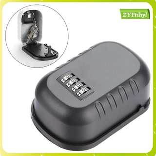 caja de bloqueo de llave de seguridad de 4 dígitos de aleación de zinc montado en la pared para llave de repuesto exterior caja de seguridad impermeable caja de almacenamiento de llaves (5)