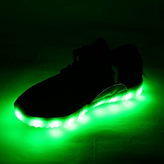 0911 unisex led luminoso zapatos intermitente usb recargable cordones amantes zapatos