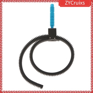 Replacement Flexible Gear Ring Belt 0.8 Modulus w/ Blue Hnadle for DSLR Follow Focus Rig, Fits Lens with 52-86mm