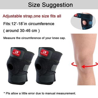 Rodillera abierta rótula soporte ajustable elástico deportes rodilleras Protector (7)