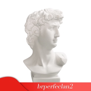 [brper2] resina david head maceta flor florero decoración busto estatua maceta 11,5 cm blanco