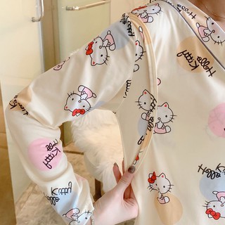 [en Stock] coreano de dibujos animados pijamas de maternidad de manga larga Tops de enfermería +pantalones pijama conjuntos de maternidad desgaste lactancia materna pijamas conjunto de ropa de hogar embarazada pijamas mujeres ropa de dormir ropa de dormir (9)