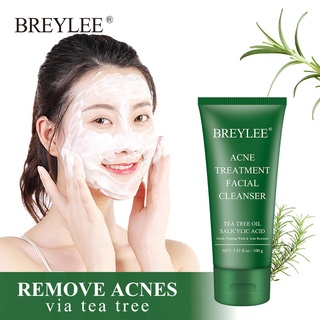 Breylee limpiador Facial tratamiento del acné retráctil poro limpieza Facial Control de aceite cuidado de la piel limpiador eliminar puntos negros 100g