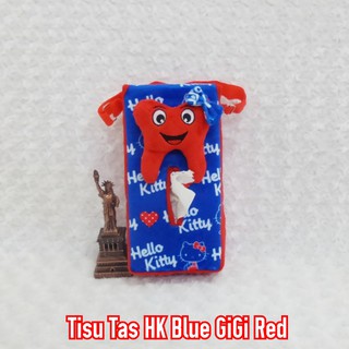 Soporte de pañuelos/HK azul dientes rojos bolsa colgante