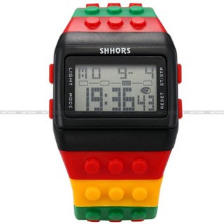 SHHORS Candy Rubber Digital Cronómetro Impermeable Hombres Señoras Reloj Deportivo LED092 (1)