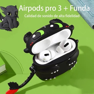 cartoon airpods pro3 auriculares inalámbricos bluetooth/audífonos in-ear con cargador/regalo de cumpleaños