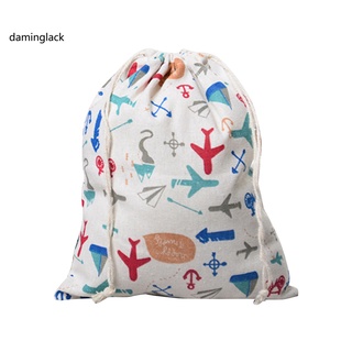 DA Durable Travel Bag Dust-proof Printed Folding Drawstring Clothes Storage Pouch Reusable for Travel
