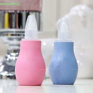 AMIABLE Newborn Products Children Nasal Aspirator High Quality Infant Runny Nose Cleaner Snot Sucker Baby Nose Cleaner Vacuum Sucker 1 PCS Healthy Care Baby Diagnostic Tool Silicone Safety Airpump Nasal Vacuum Mucus Suction Aspirator Soft Tip/Multicolor